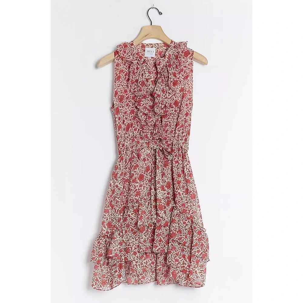 Anthropologie Caricia Ruffled Mini Dress by MISA
